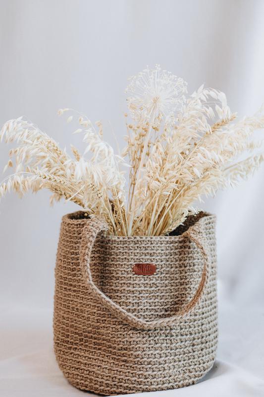 Handmade Knitted Jute Shopping Bag Made From Eco Friendly Jute 15368