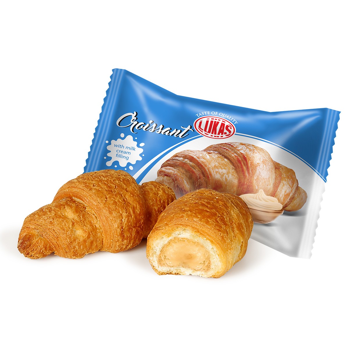 Croissant with "milkcream" filling 18729 from Lukas with donate to u24