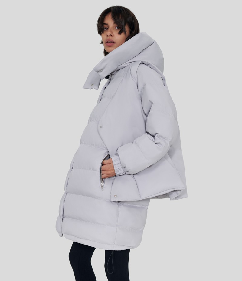 Puffer coat “Twin” gray