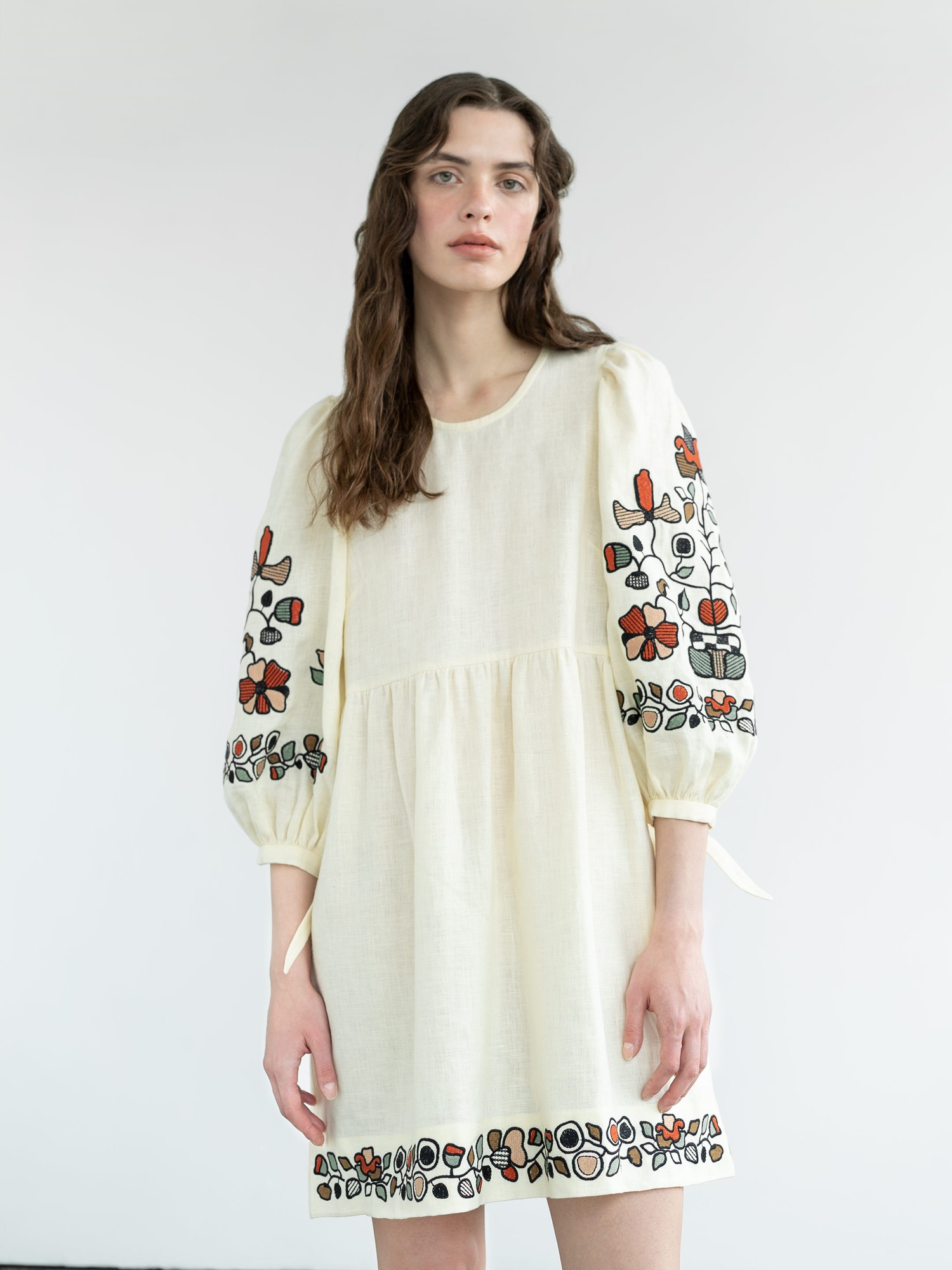Linen dress with embroidery Zadorozhniy Dress