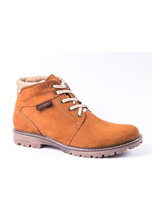 Original men's shoes "Affinity z 11" made of natural nubuck, insulated with wool.