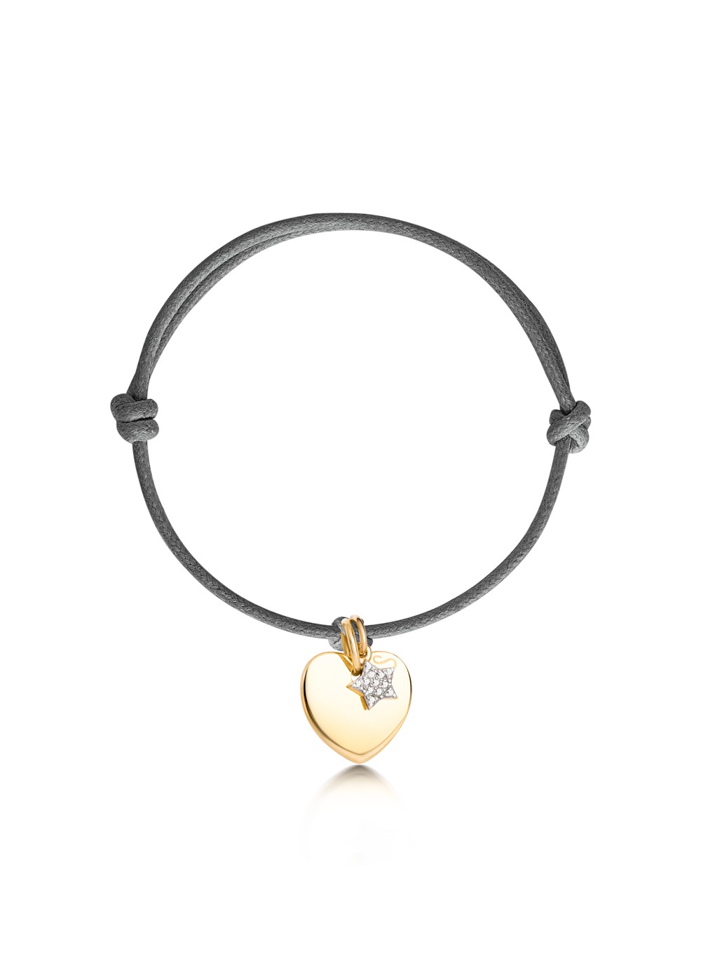 Mini Heart bracelet with Zirconium Star charm