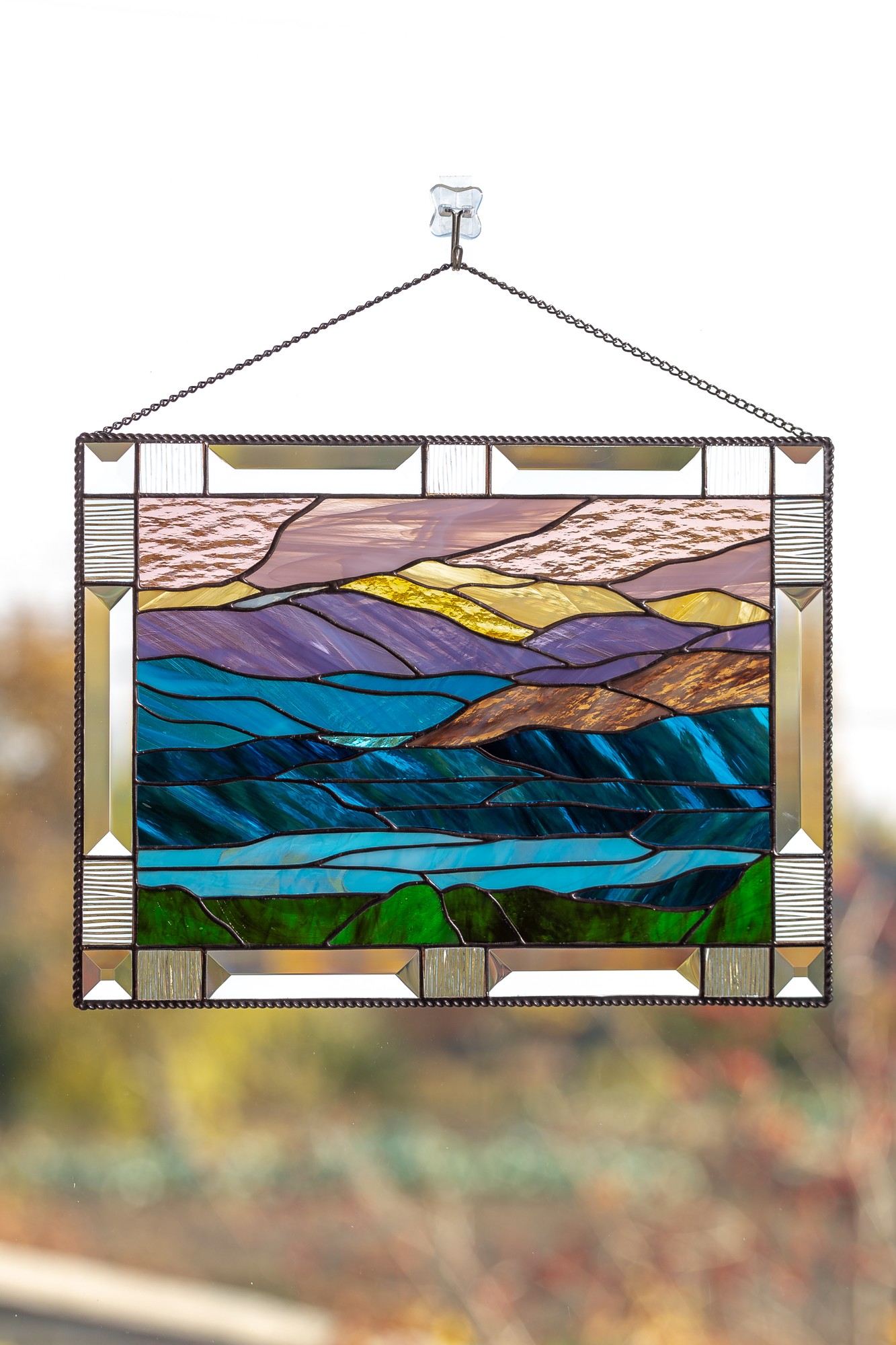 Mount Washington stained glass panel