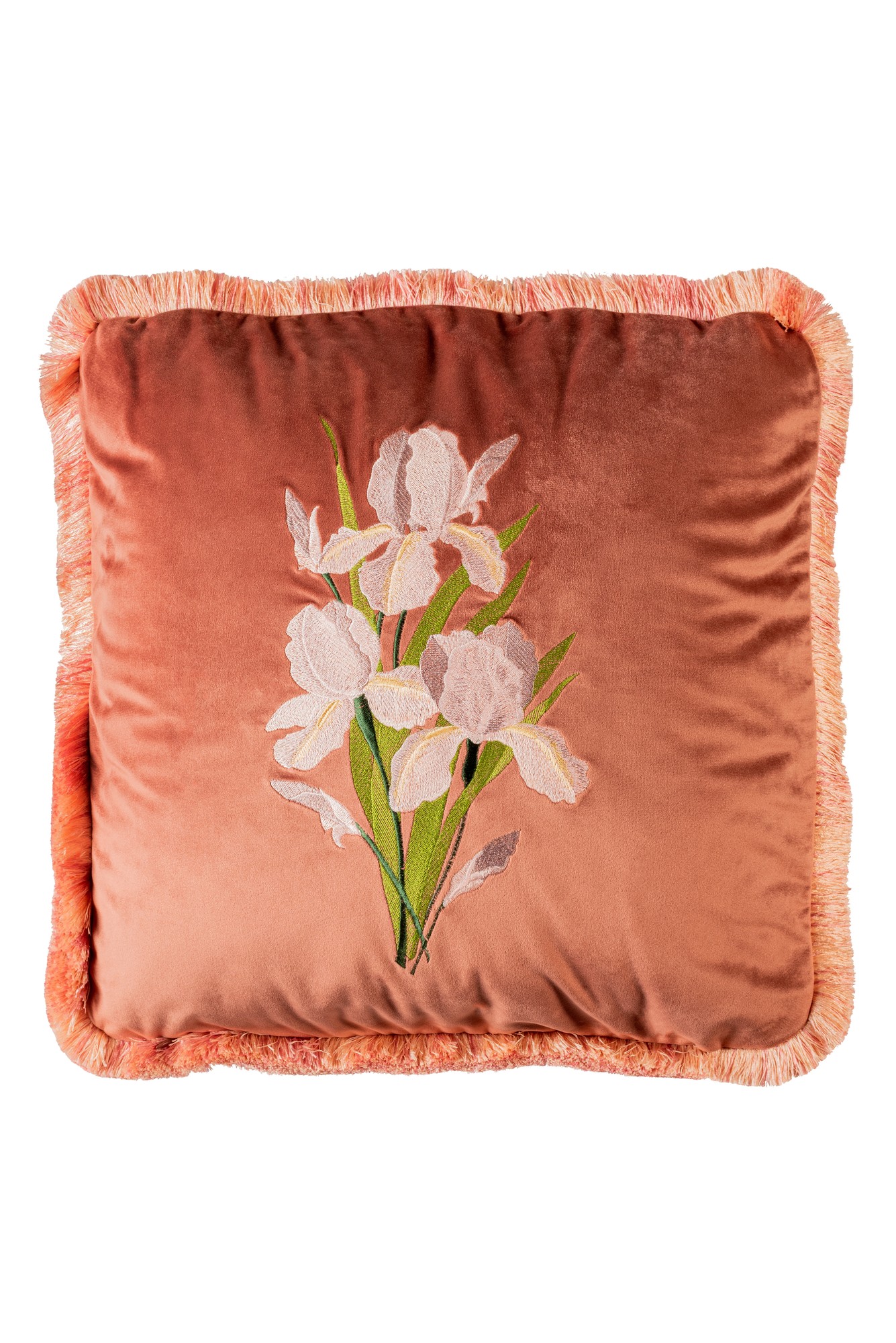 MR Pillow velvet with irises embroidery