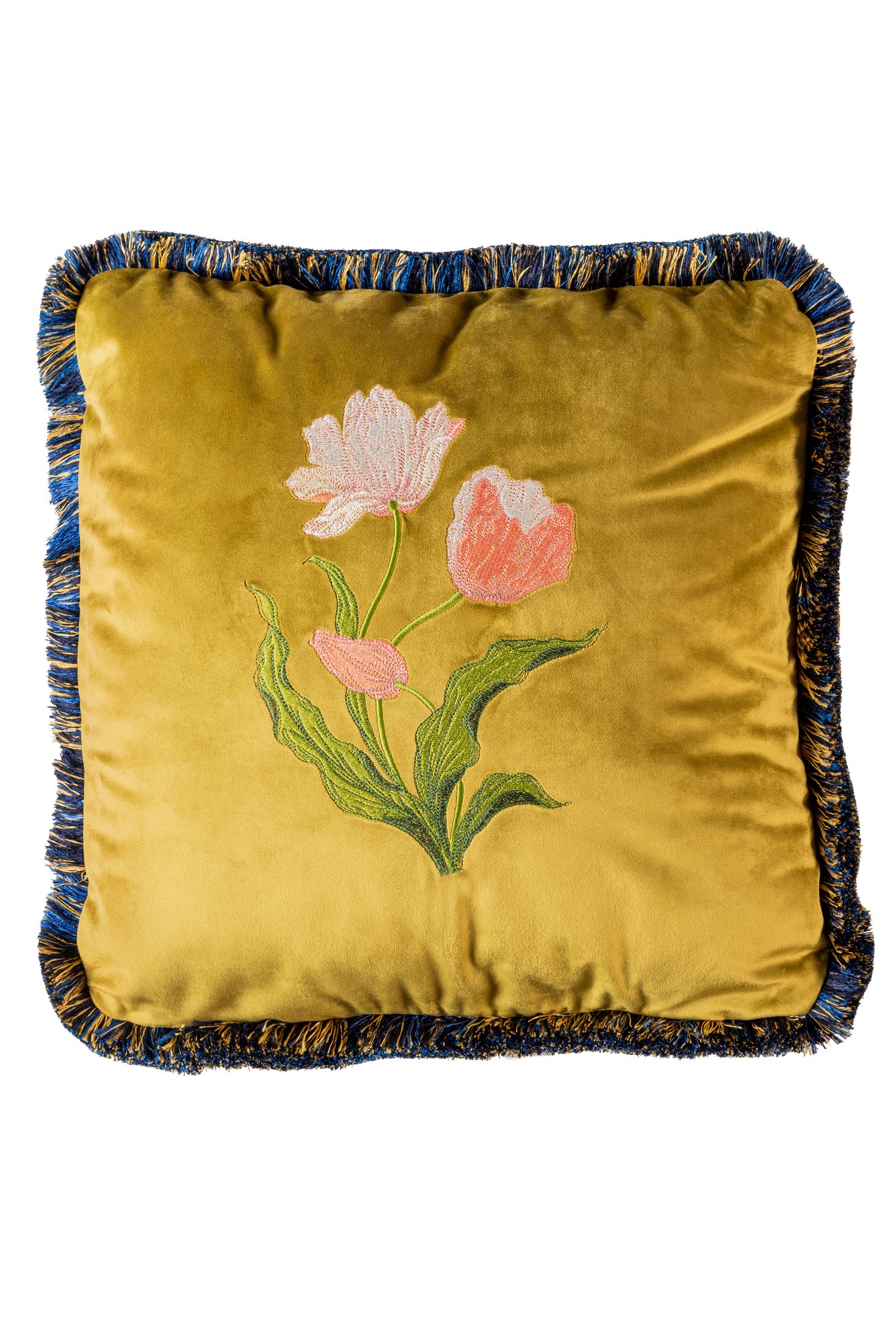 MR Pillow velvet with tulips embroidery
