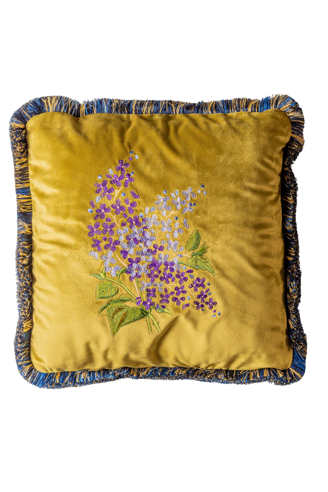 MR Pillow velvet with lilac embroidery