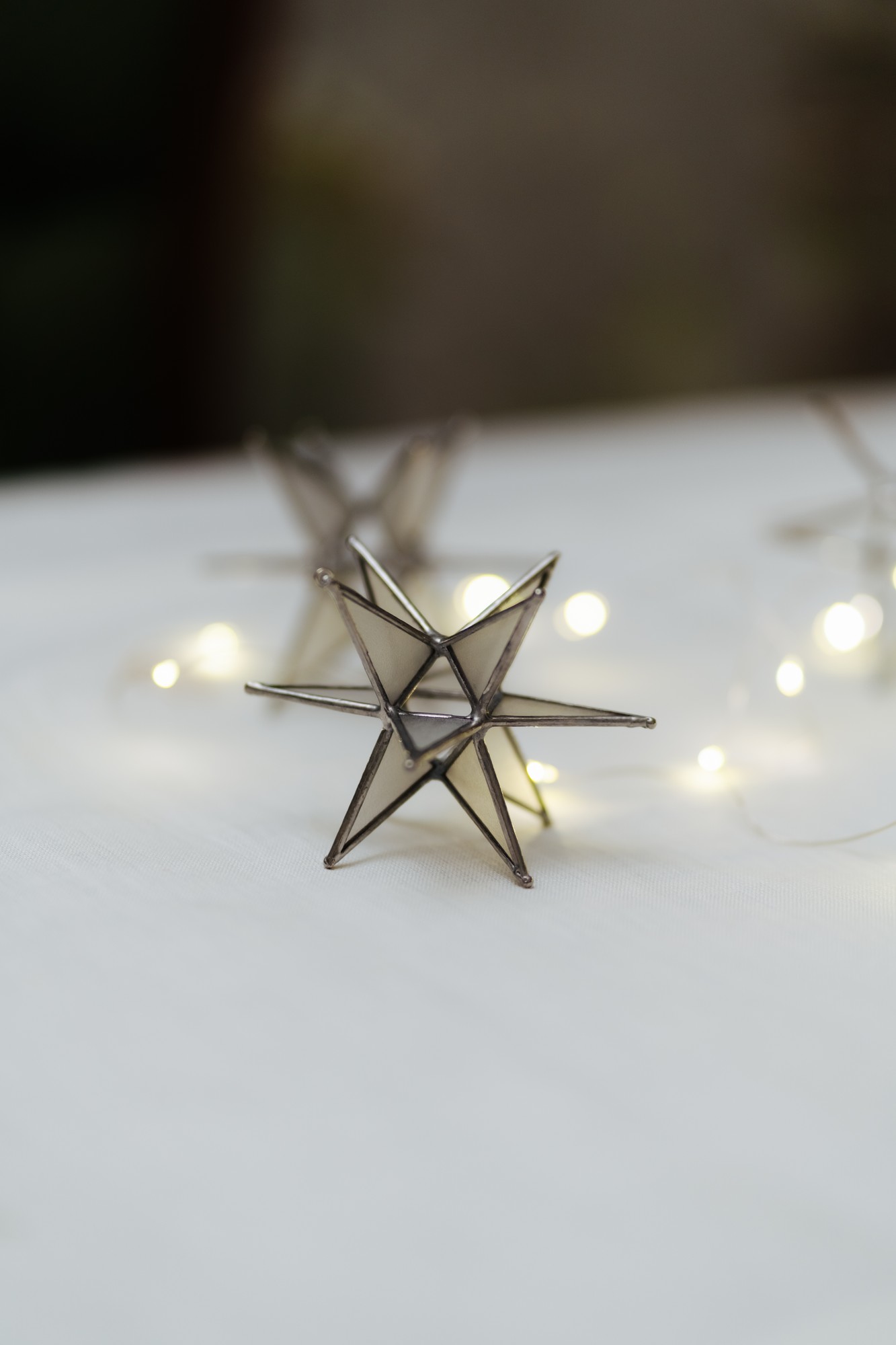 Matte Stained Glass Star, 3D Star Suncatcher, Christmas decor