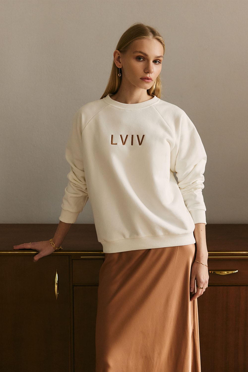 Embroidered sweatshirt 'LVIV'