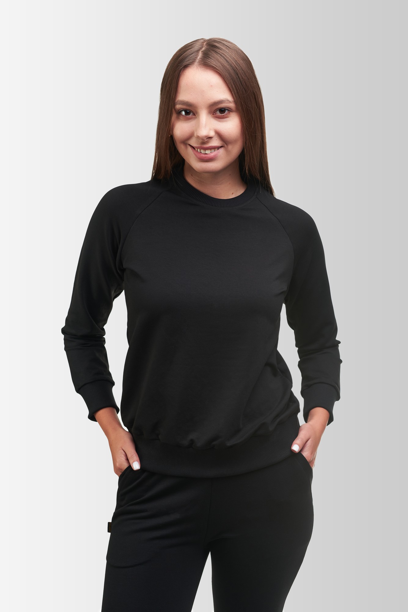 Women`s sweatshirt  Slim Vsetex Black