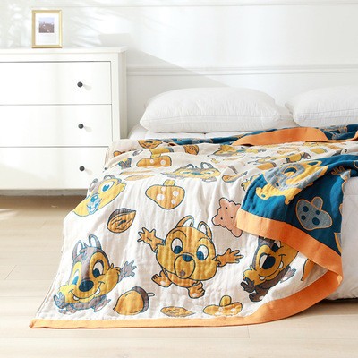Bedspread 150x200 cm Iev-Style A22 4-layer muslin "Chipmunks" (27065110)