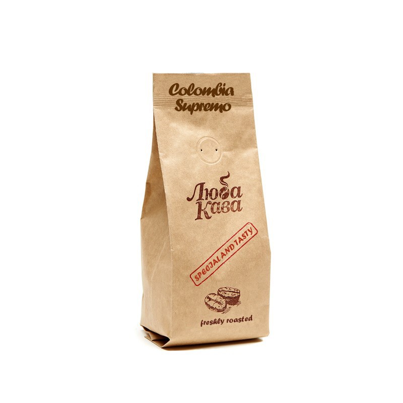 Coffee beans lubakava. Colombia Supremo EP scr.19. 1kg