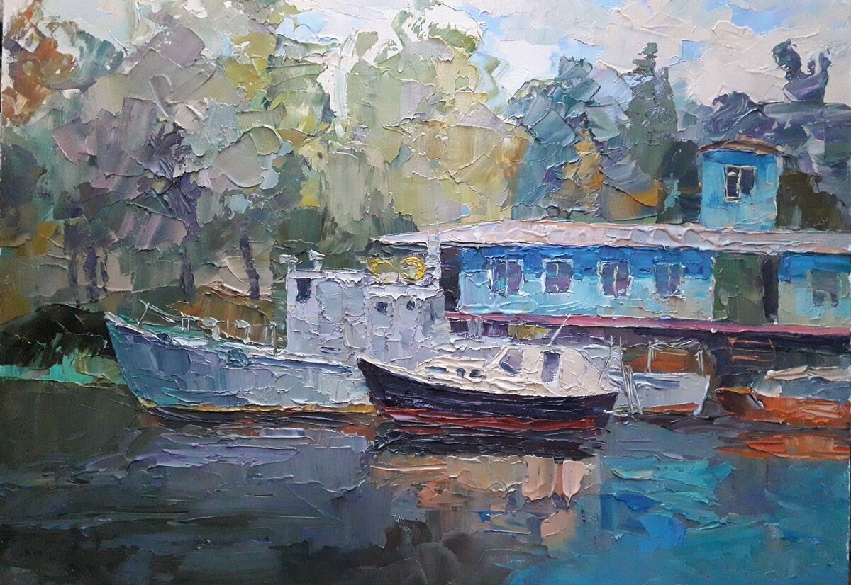 Oil painting Quay Serdyuk Boris Petrovich nSerb184