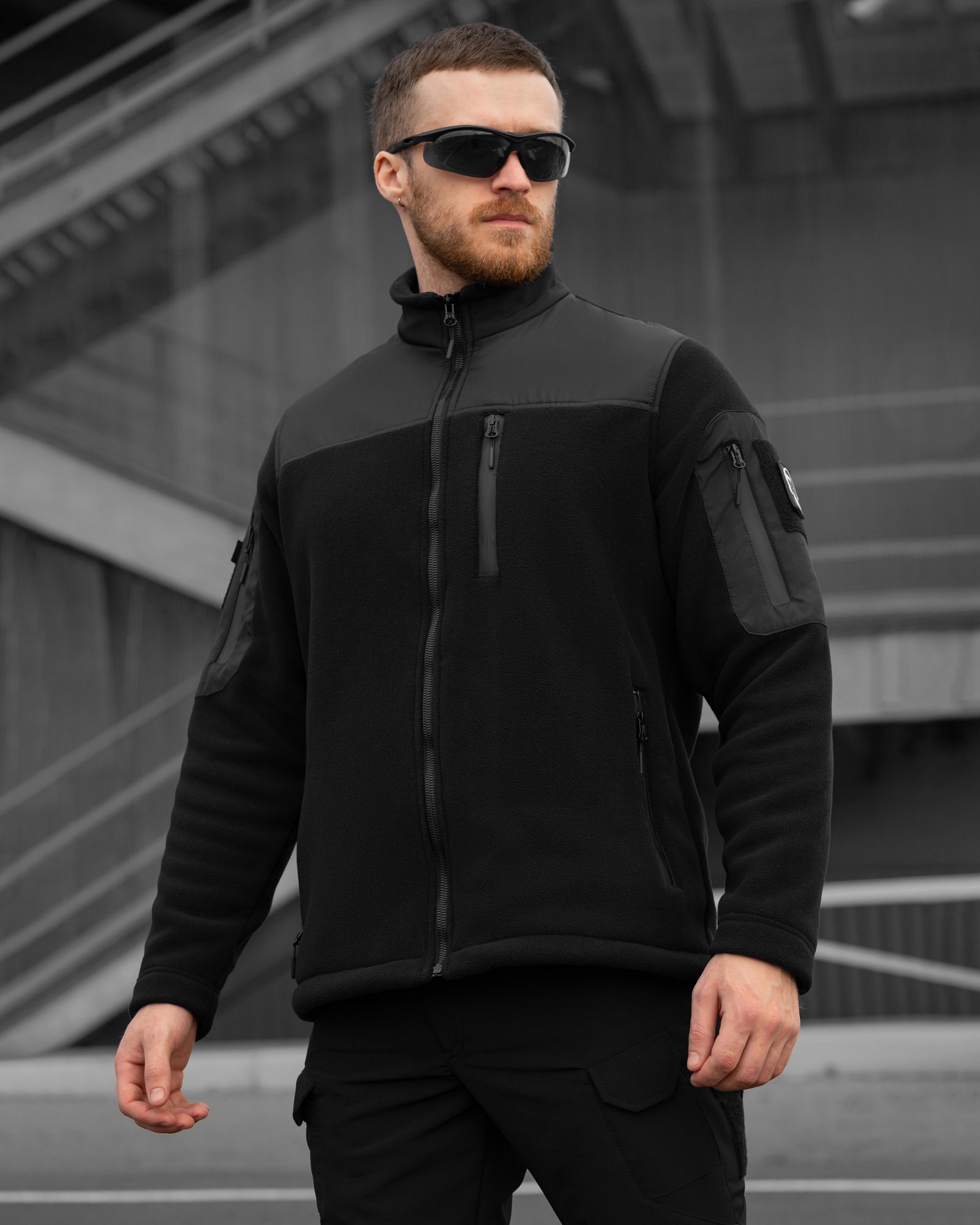 Fleece jacket BEZET black
