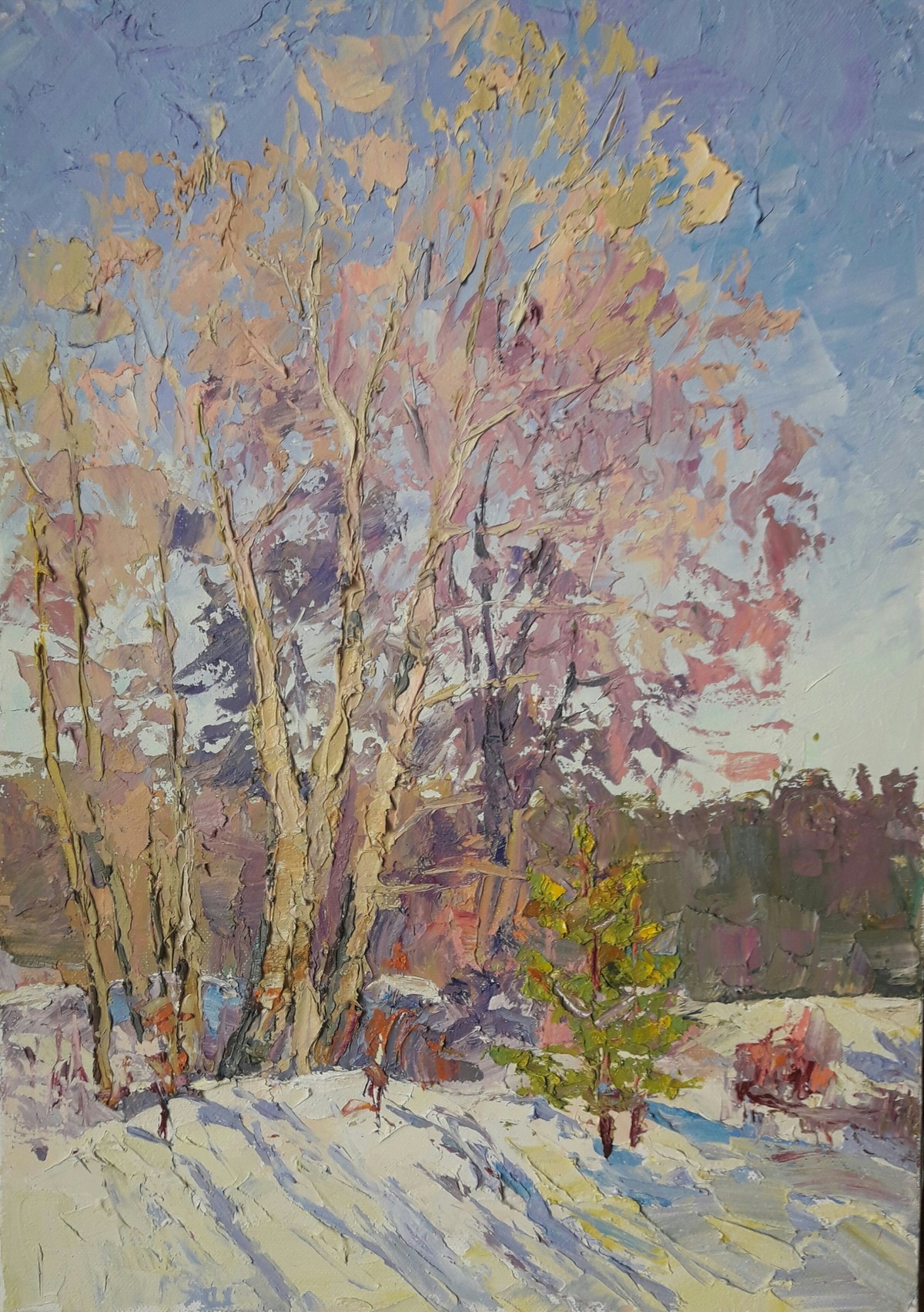 Oil painting Winter landscape Serdyuk Boris Petrovich nSerb231