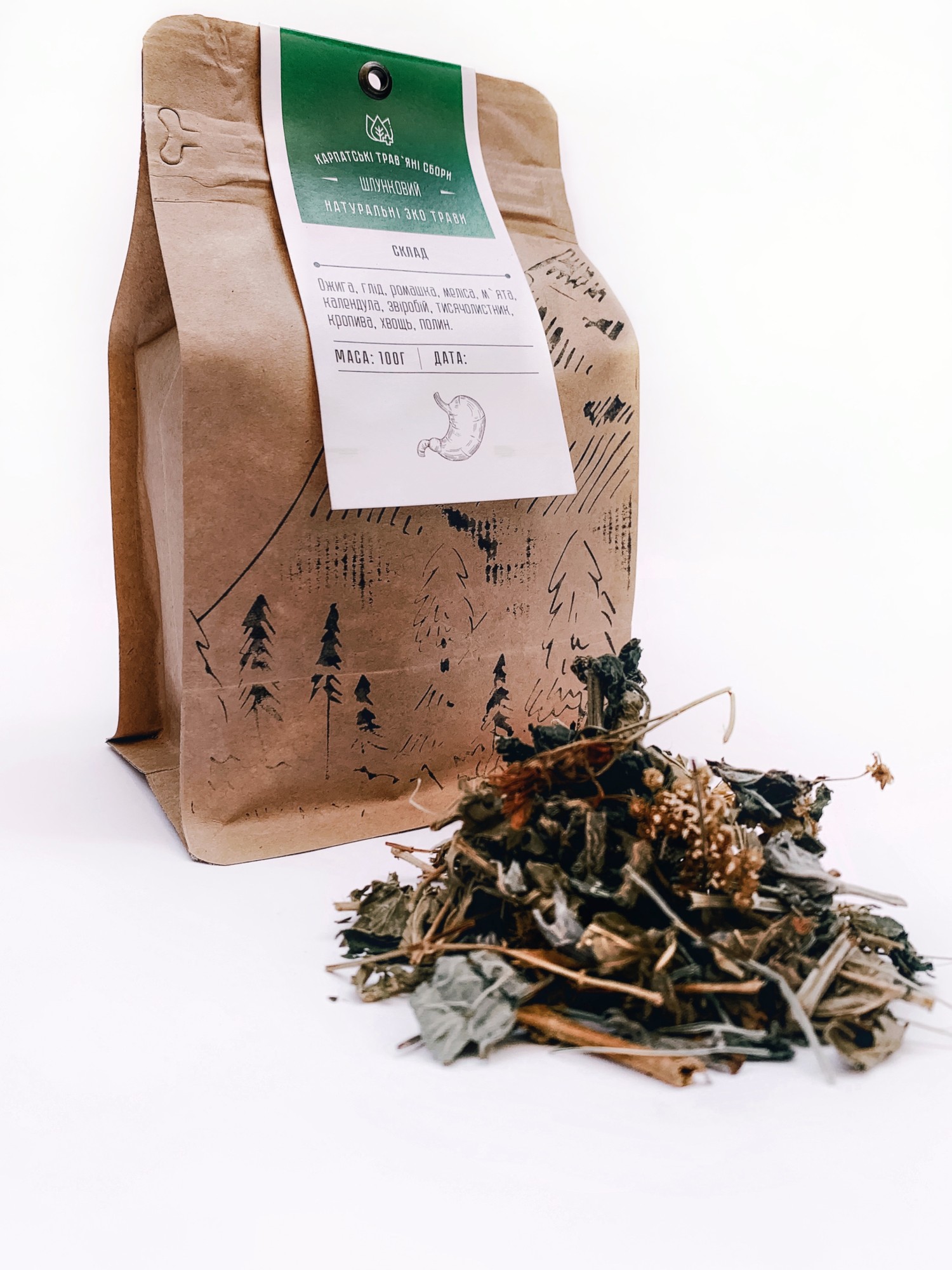 Herbal collection for the stomach | Herbal tea | Carpathian herbal collection | Therapeutic herbal tea