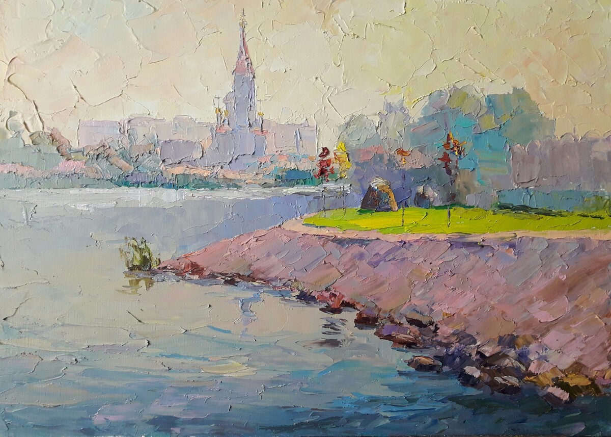 Oil painting Dry Kagamlyk River Serdyuk Boris Petrovich nSerb247