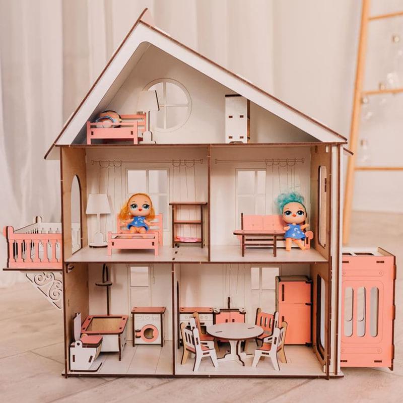 DIY Doll Dollhouse Assemble Puzzle Toys For Children Miniatures Doll House  Furniture Kit Jigsaw 3D Paper