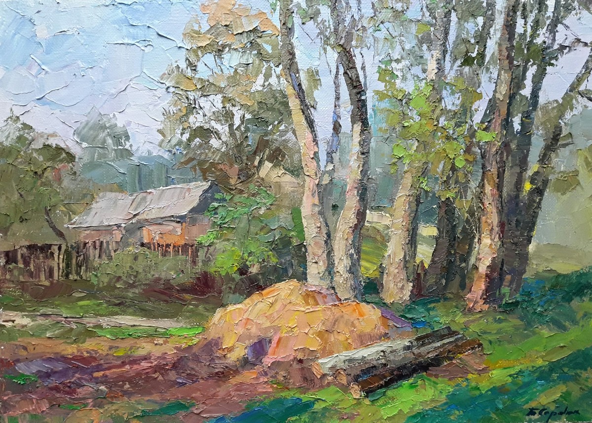 Oil painting In the poplar Serdyuk Boris Petrovich nSerb276
