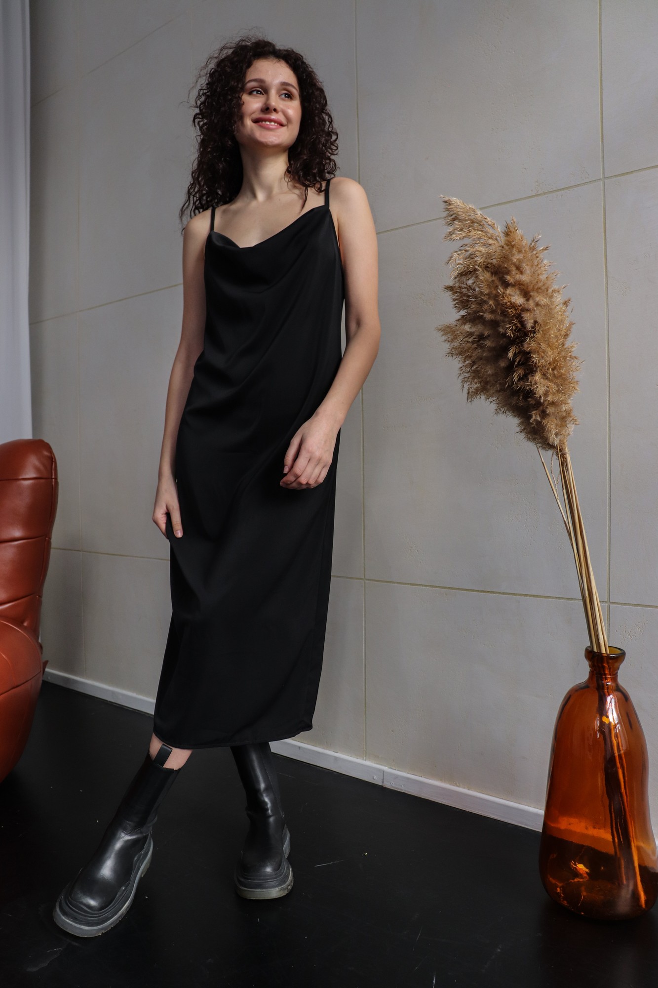 Dress-combination "Silk" black