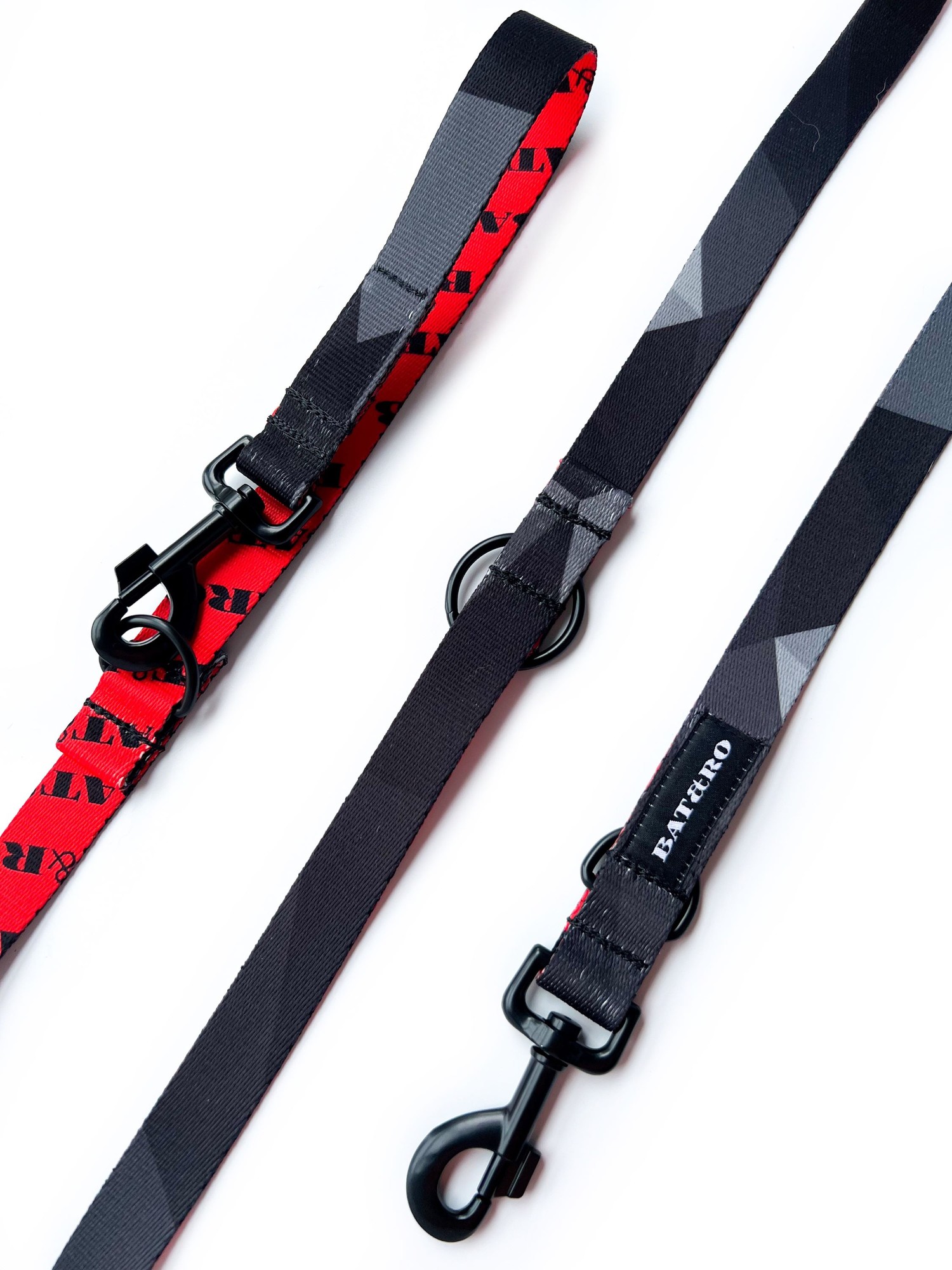 Adjustable nylon dog leash BAT&RO "Stone" 250cm (8ft)