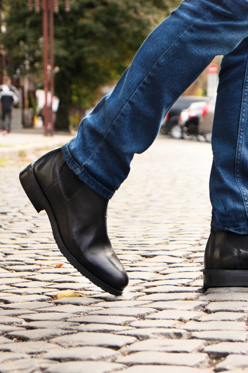 Stylish black chelsea boots for men! 100% leather shoes ikos 316 - 21279  from Bims with donate to u24