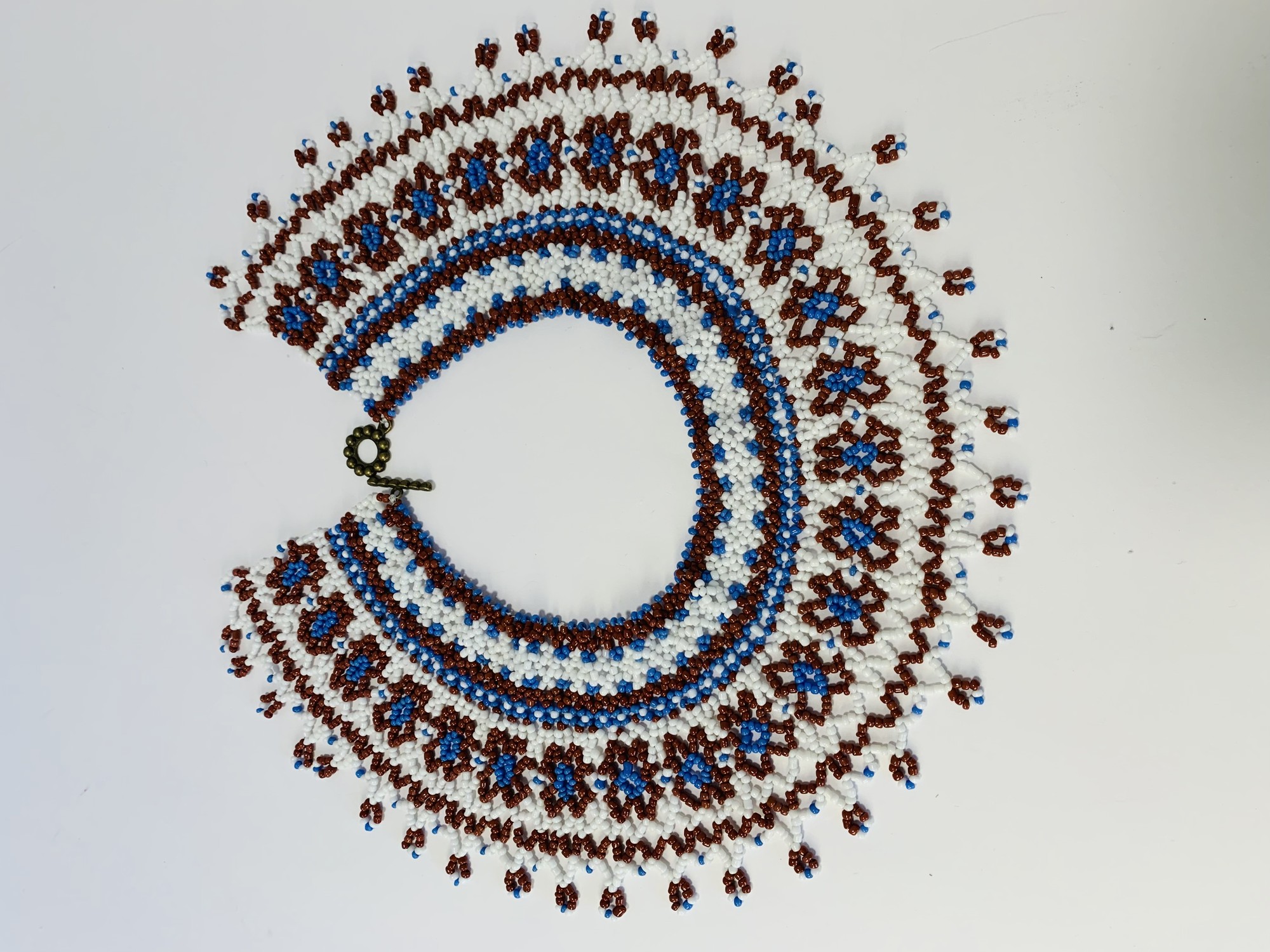 Silyanka Ukrainian folk jewelry, unique necklace made of beads, original handmade necklace