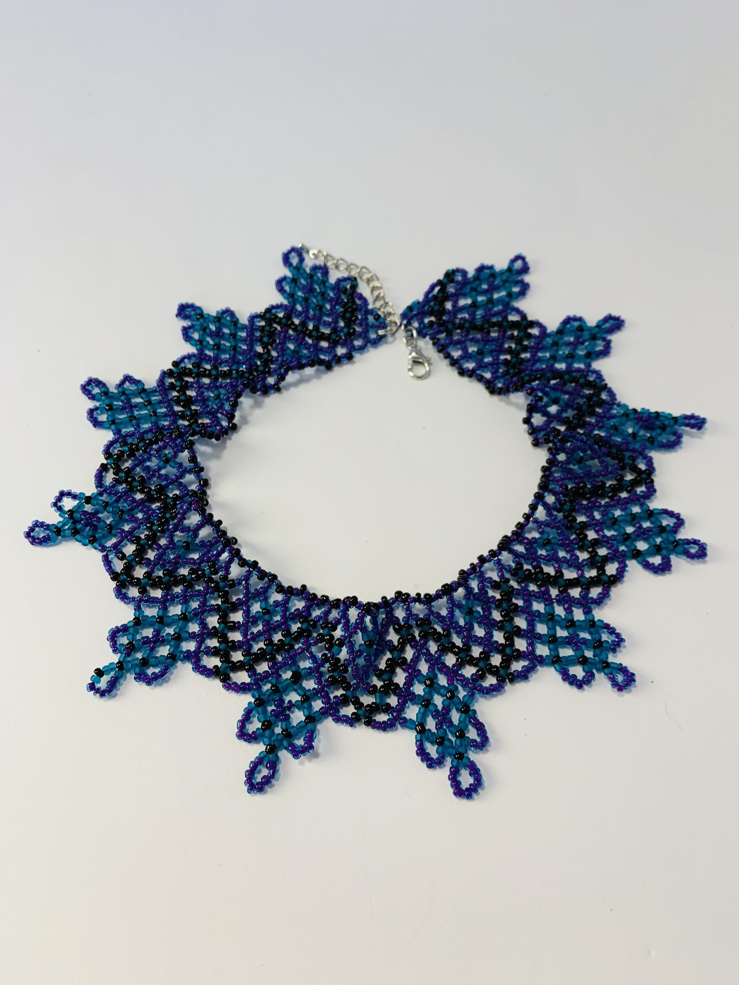 Ukrainian ornament silyanka, folk ornament for the neck, necklace made of handmade beads