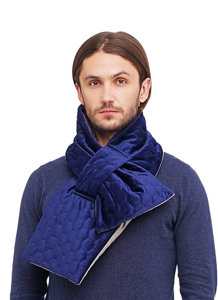Stylish double-sided velvet scarf grey  , unisex