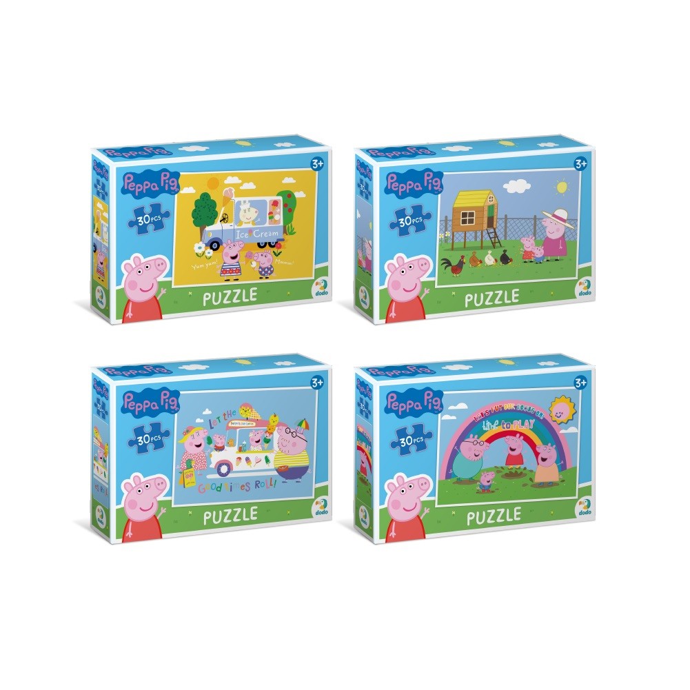 Set of 4 puzzles Dodo Peppa Pig, 30 pieces (200300/200301/200302/200303)