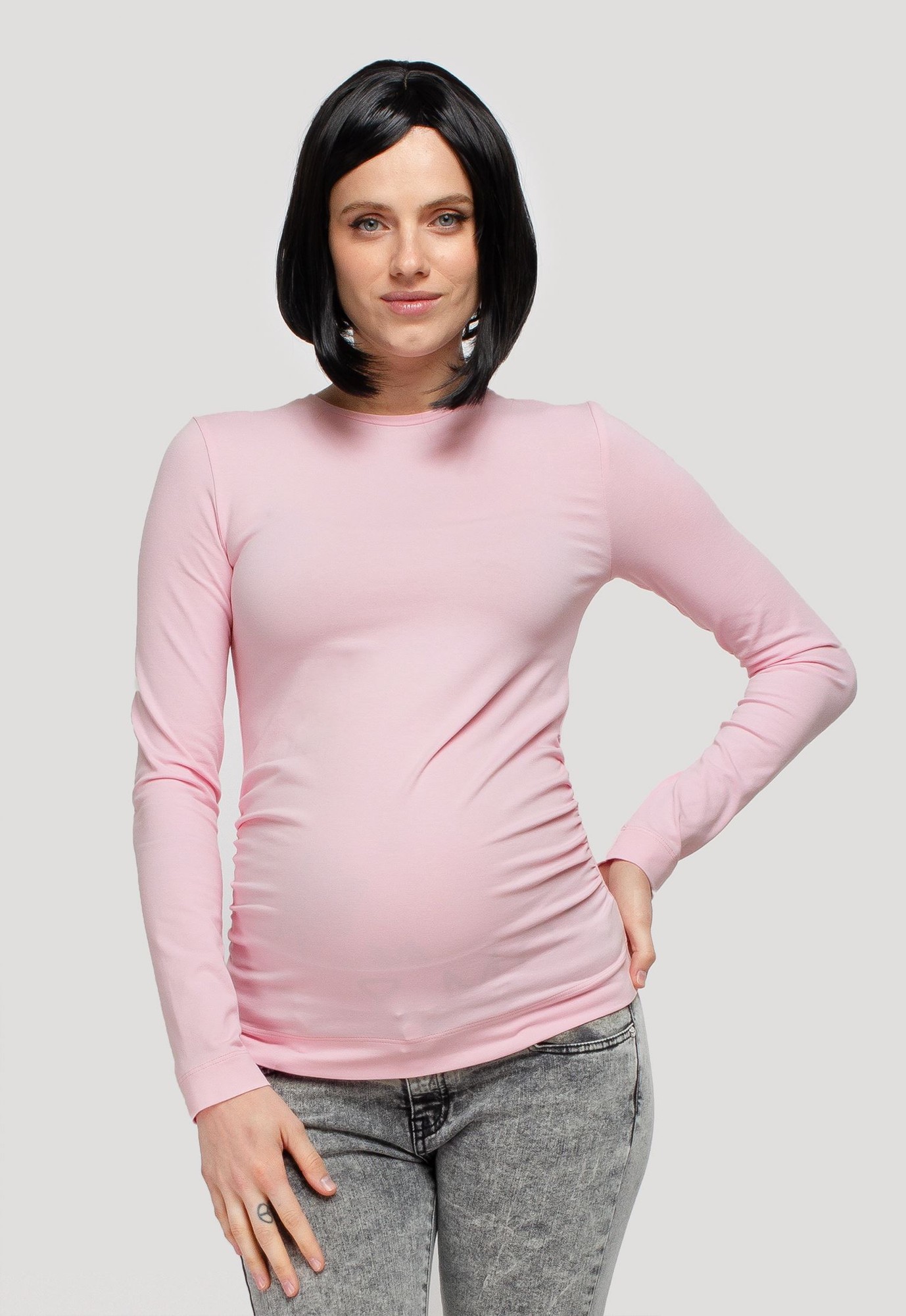 Pale pink maternity-friendly longsleeve