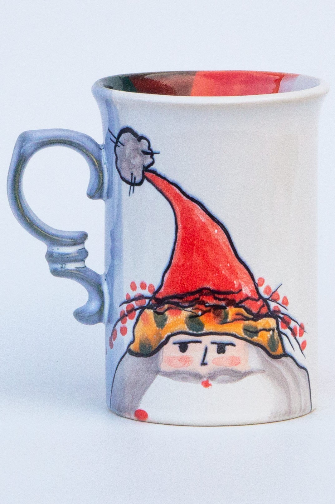 Christmas handmade ceramic mug Santa New Year 2023