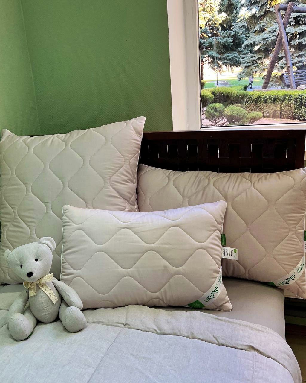 Hemp pillow extreme satin ukono 70x70 22408 from Ukono with donate to u24