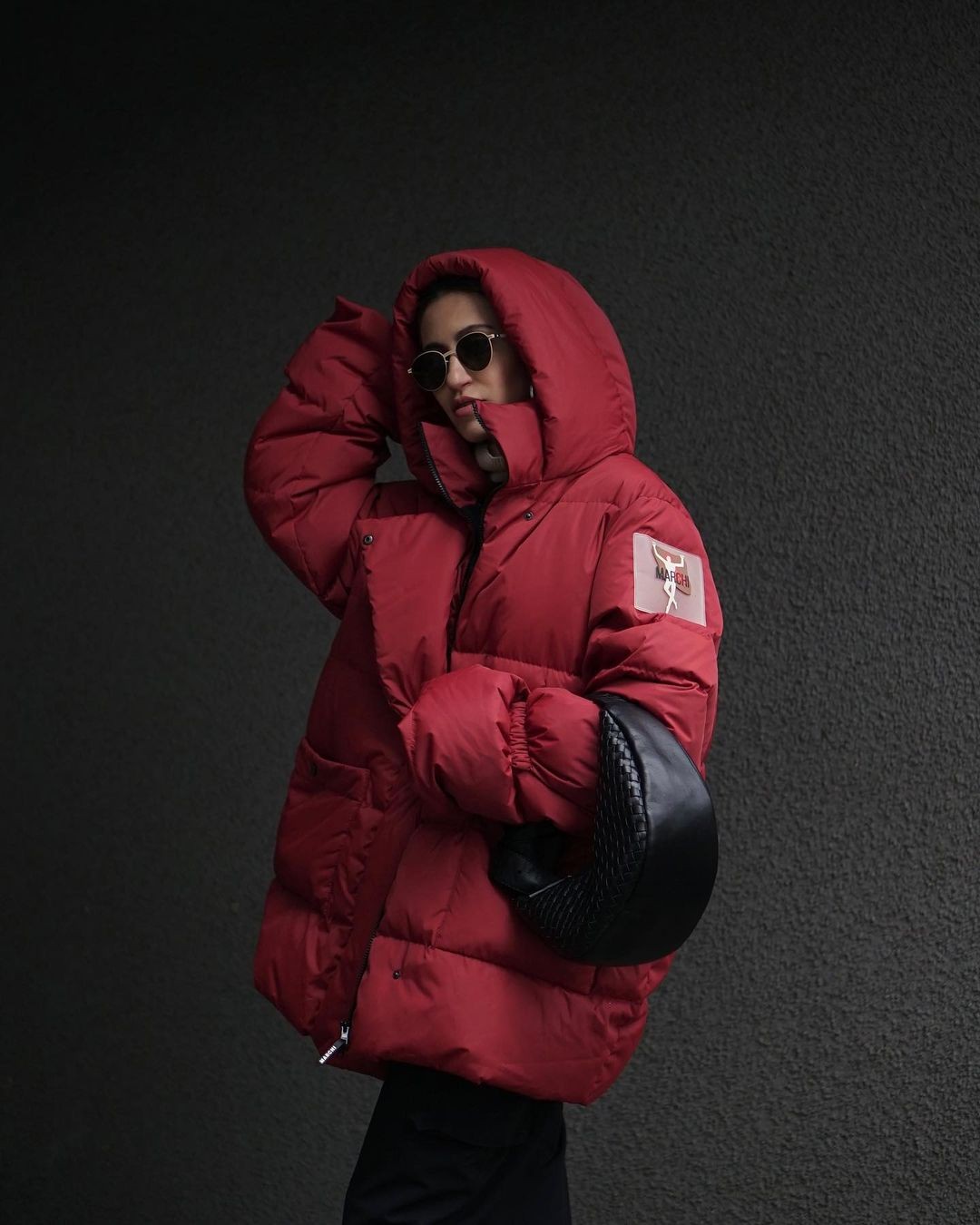 Puffer coat “Winterfall” red