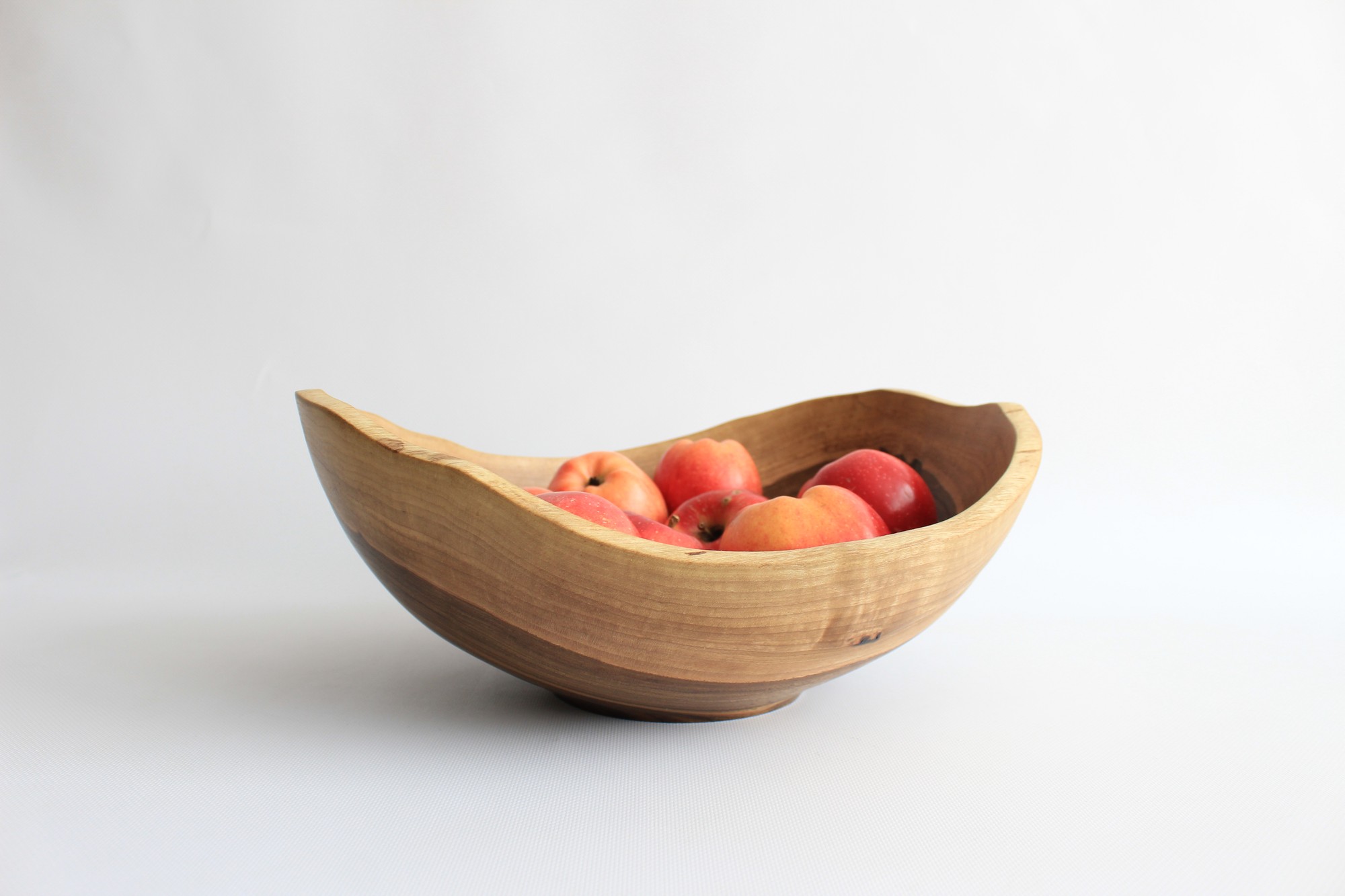 Large fruit bowl, handmade serving wooden bowl