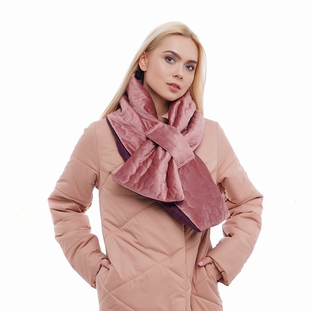 Stylish double-sided velvet scarf  grey unisex
