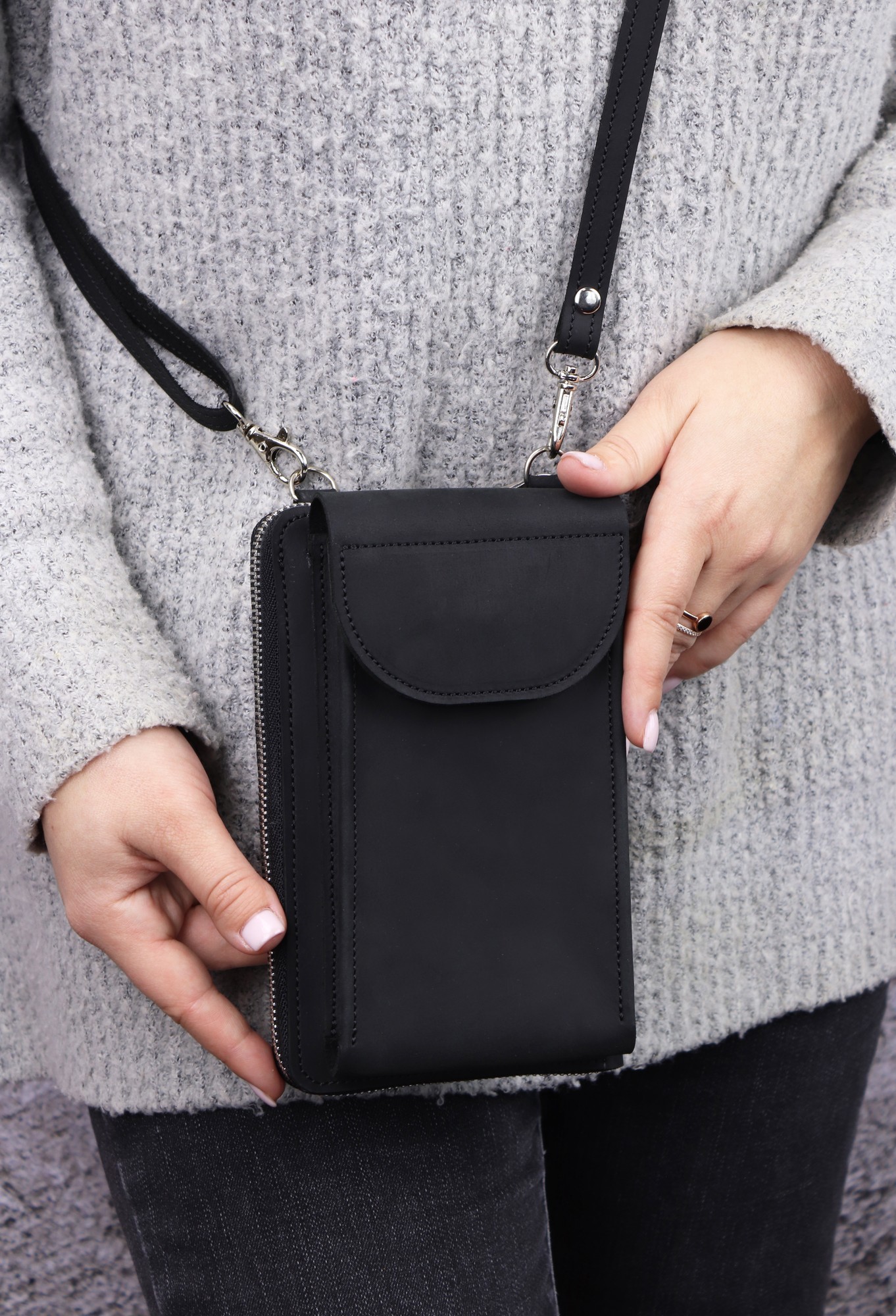 Women Purse Leather Cellphone holster Wallet Case Mini Small Crossbody  Shoulder Bag Messenger Pouch Ladies Handbag Clutch Phone Pockets for iPhone  8