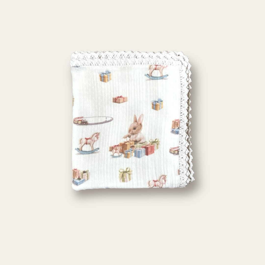 Muslin Baby Blanket with Lace from momma&kids brand