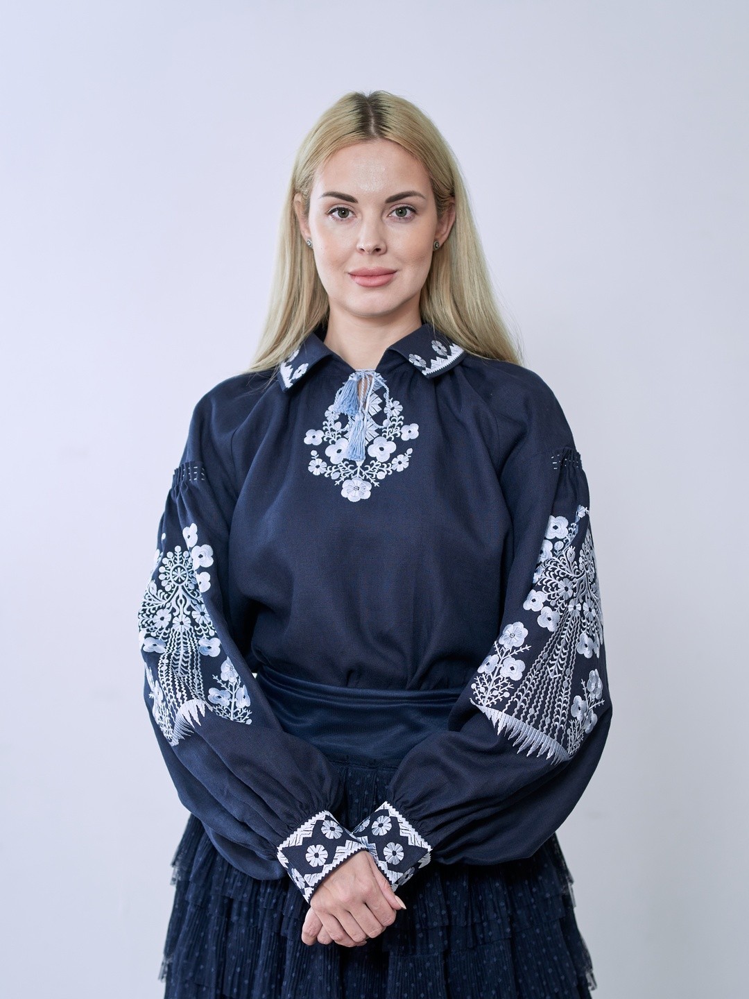 Embroidered shirt «Beregynya rodu» blue