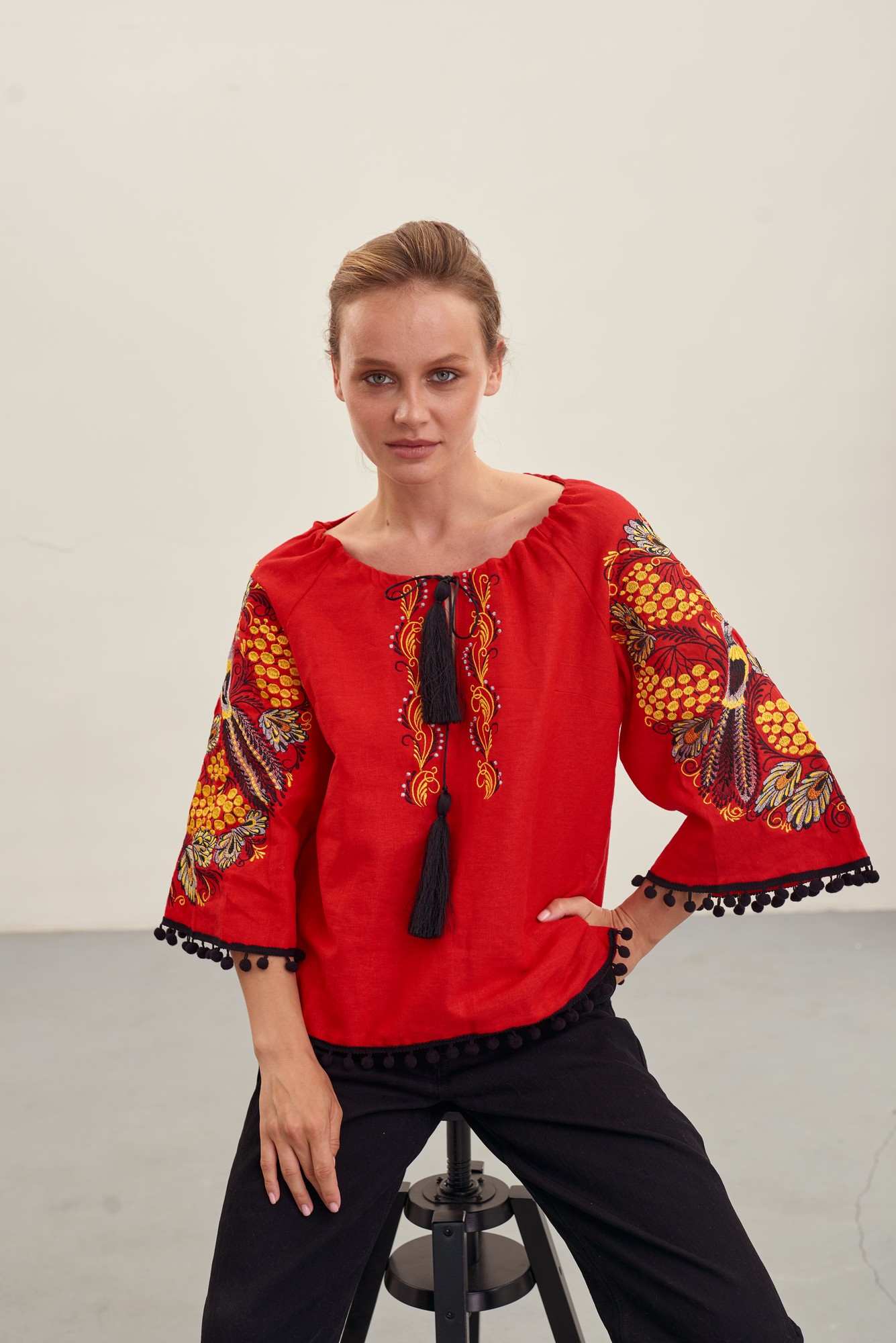 Embroidered women's blouse MEREZHKA "Petrakovka"