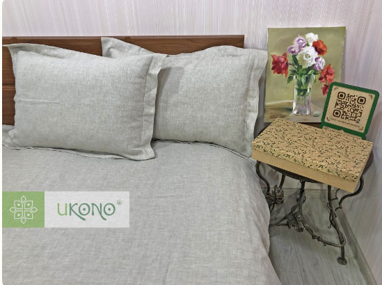 Bed linen set made of linen Ukono «Soft Linen». Children's bedding set