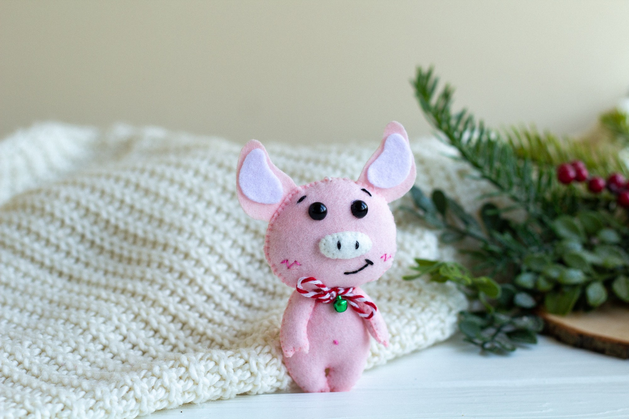 Christmas pig ornament
