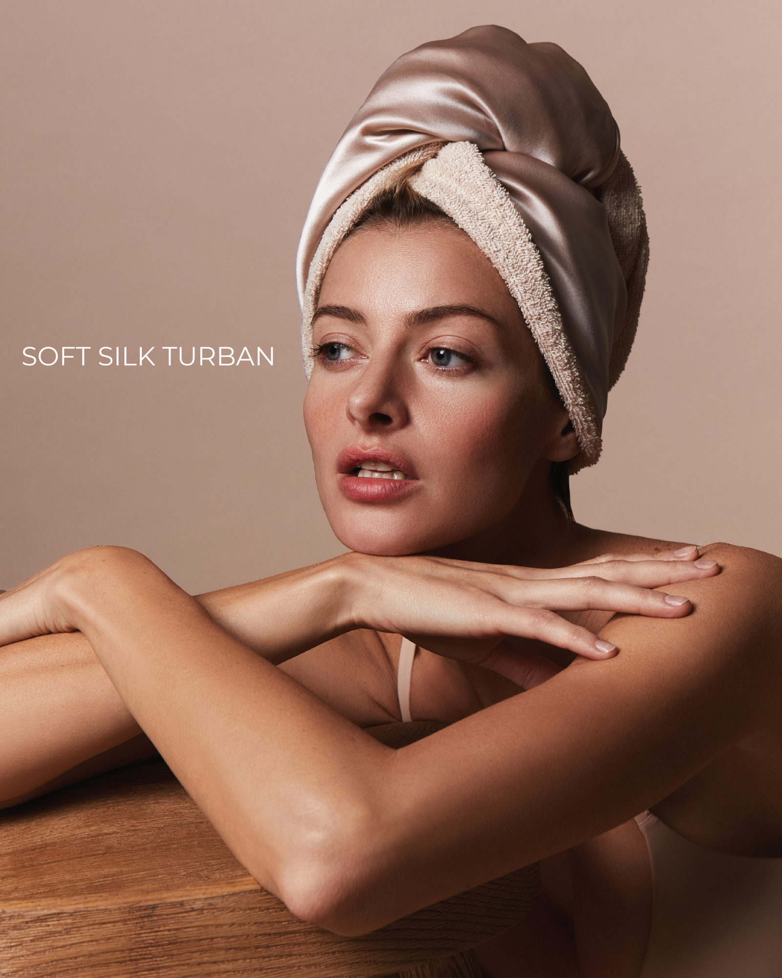 Soft silk turban mon mou for delicate hair drying