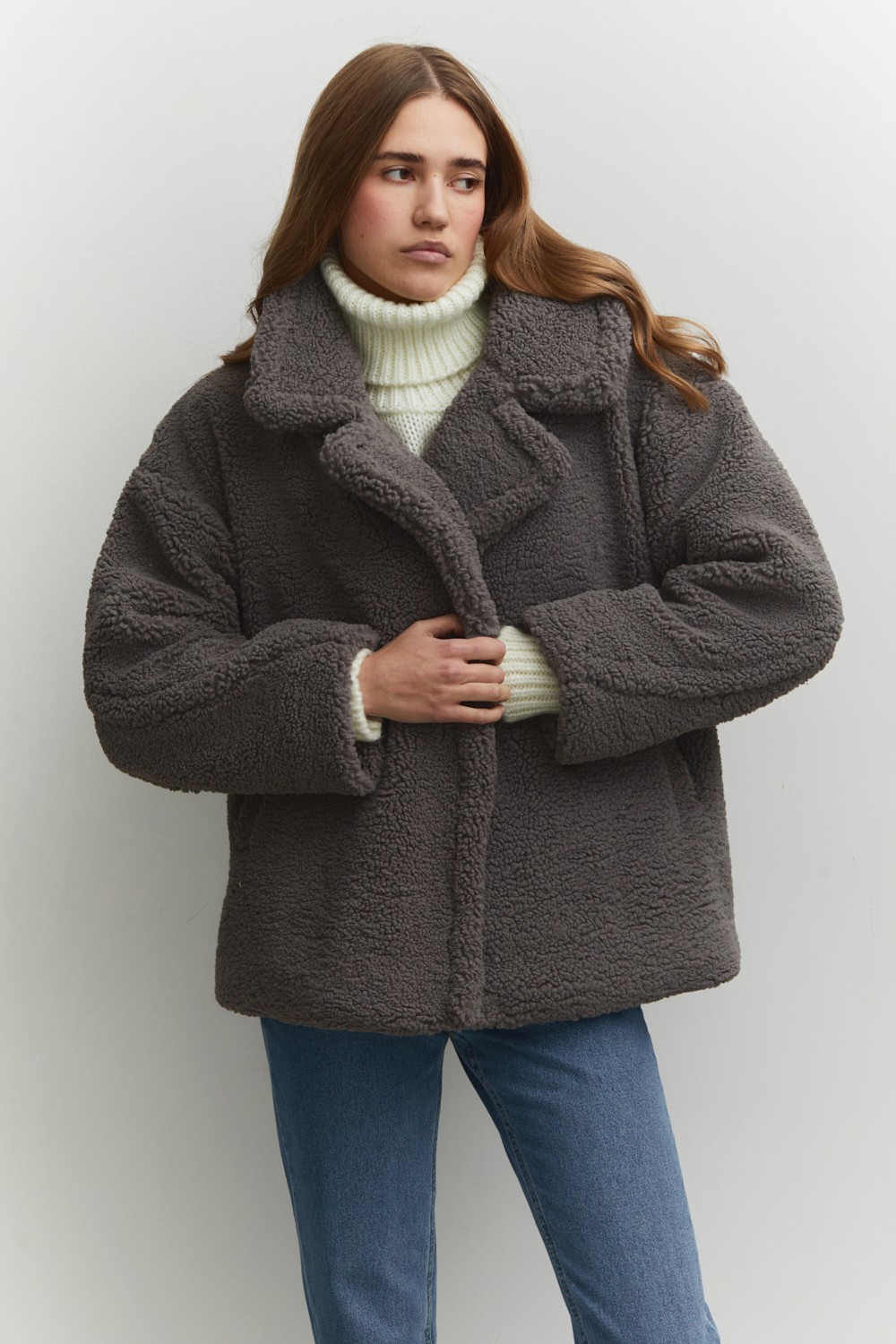 papaya teddy coat