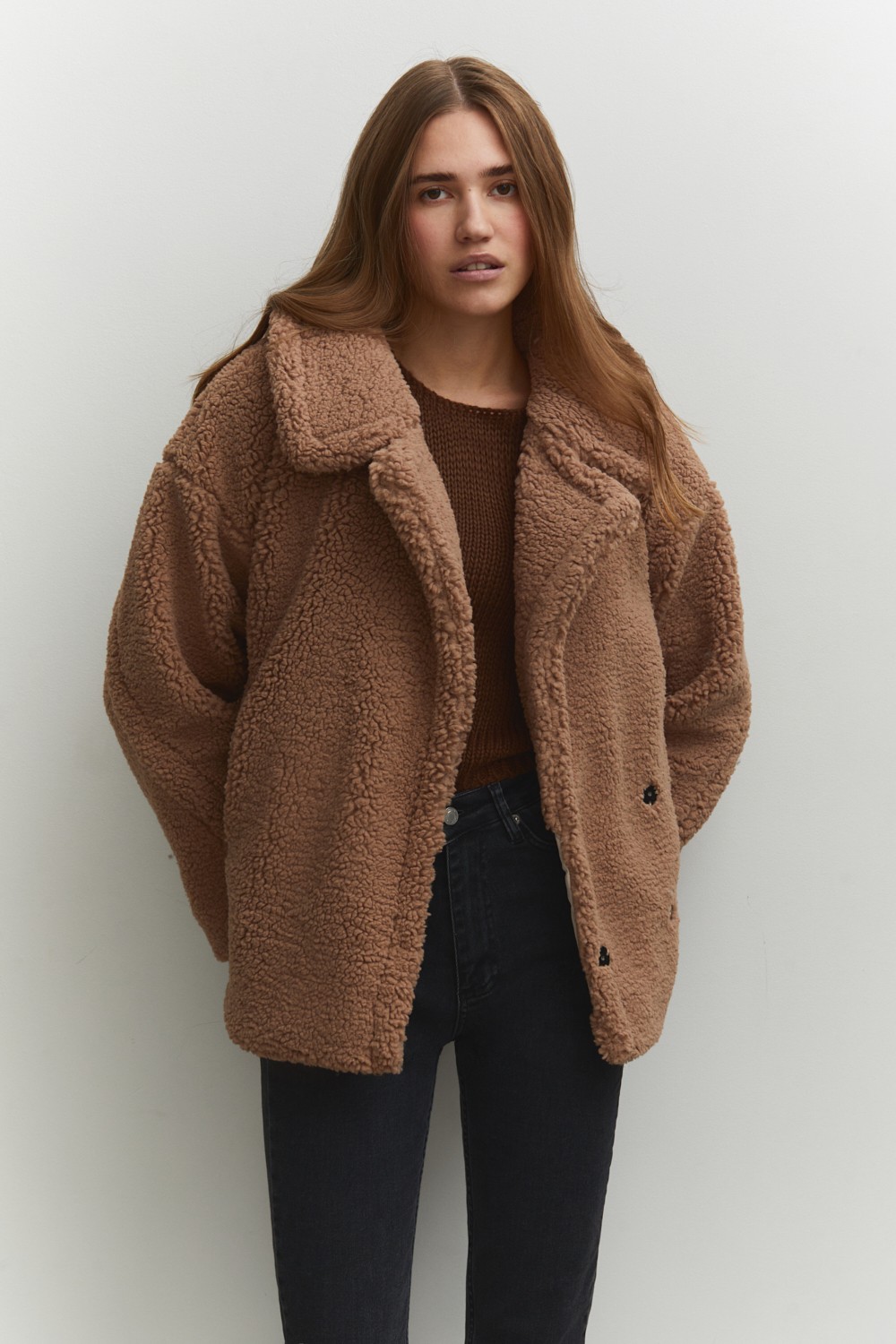 papaya teddy coat