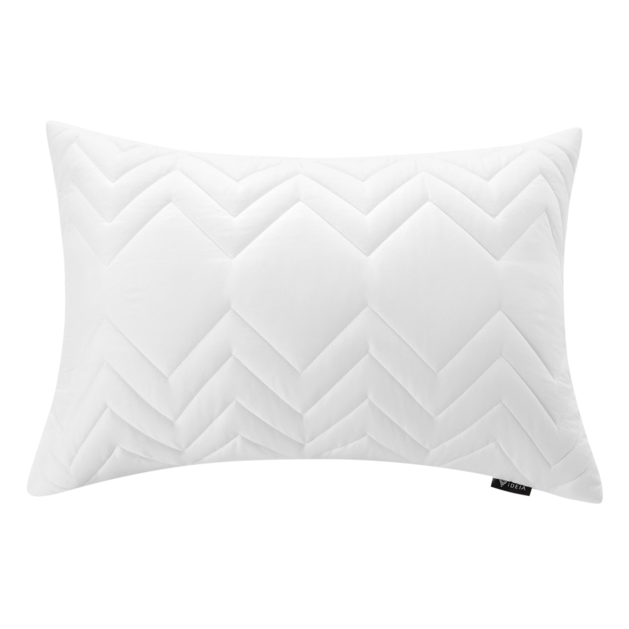 PILLOW NORDIC COMFORT+ TM IDEIA 50X70 CM WITH QUILTED ZIPPERED COVER WHITE