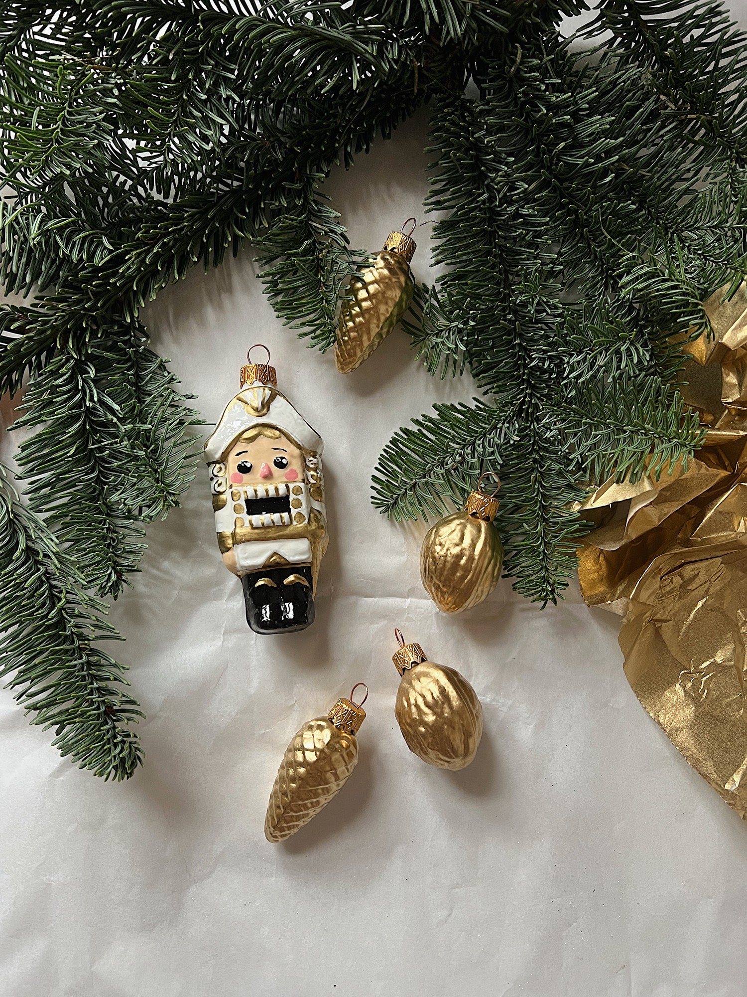 A set of Christmas tree decorations Nutcracker