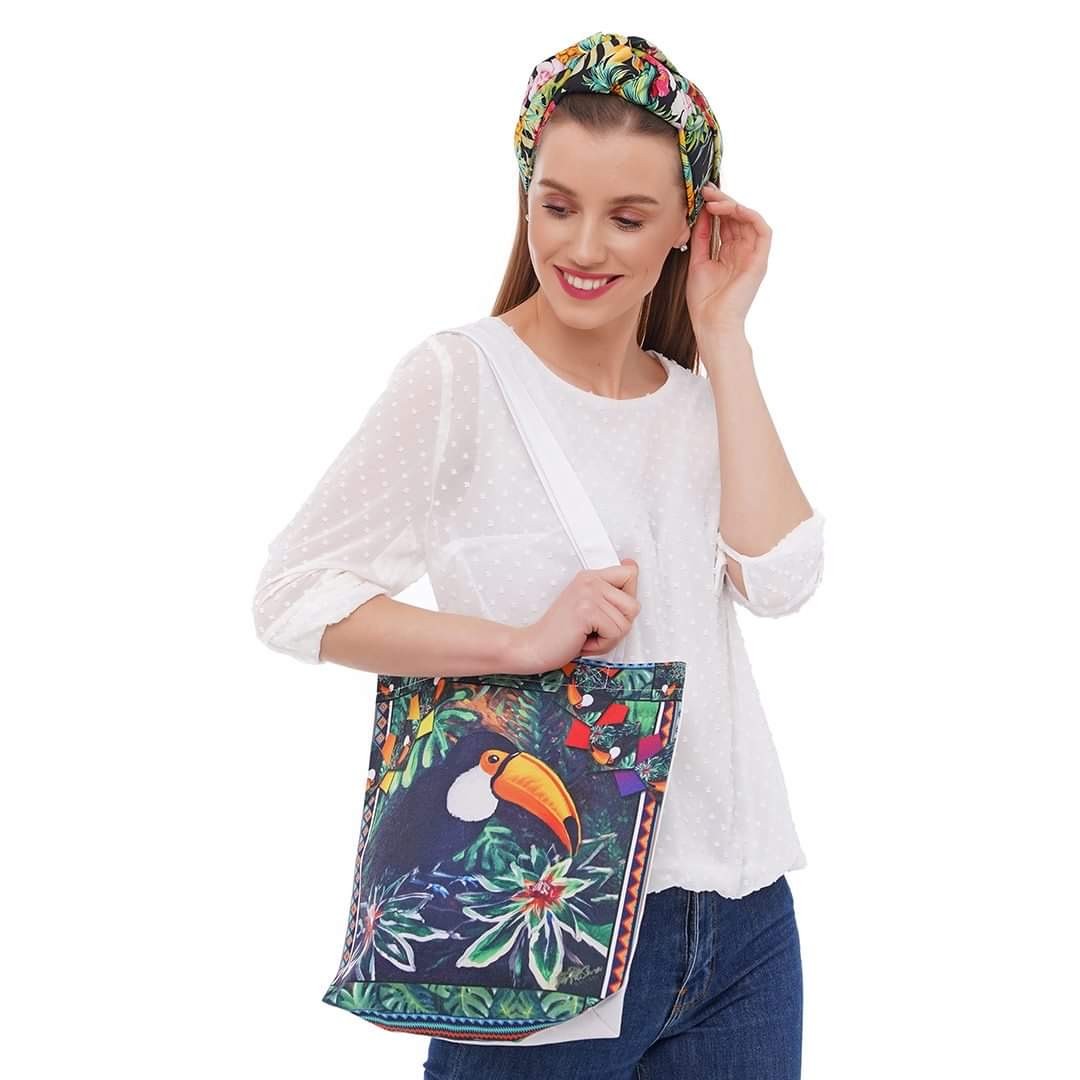 Shopper bag " toucans,,, Ukrainian artist Art Sana