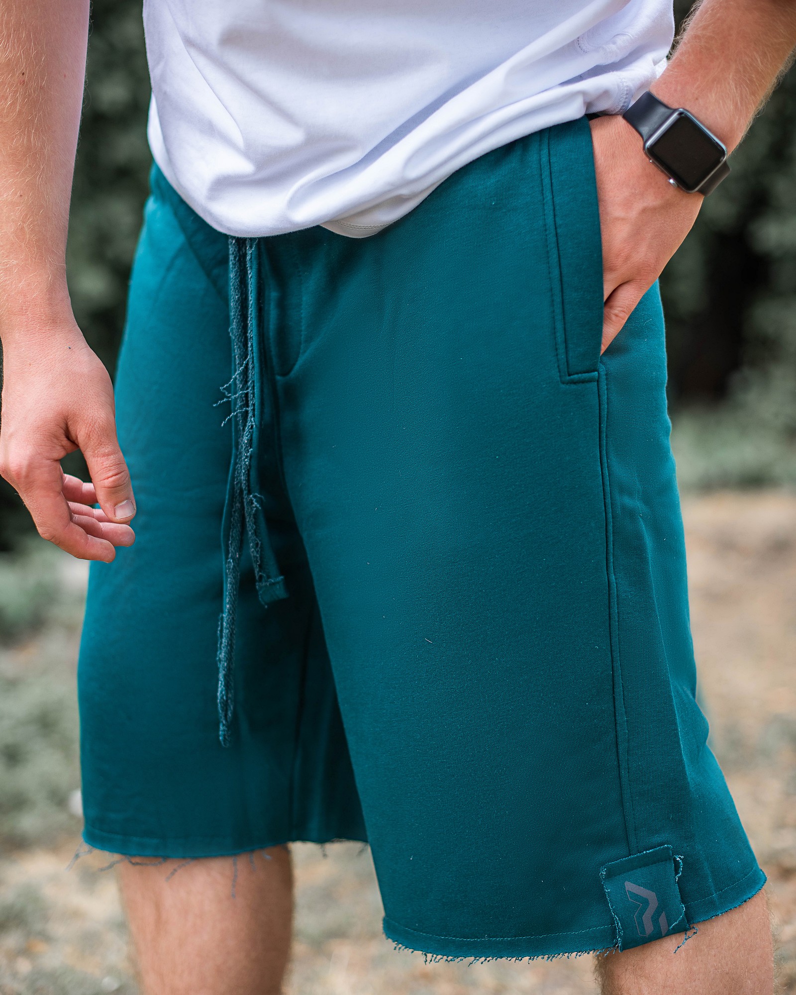 Men's knitted shorts OGONPUSHKA Breet color emerald