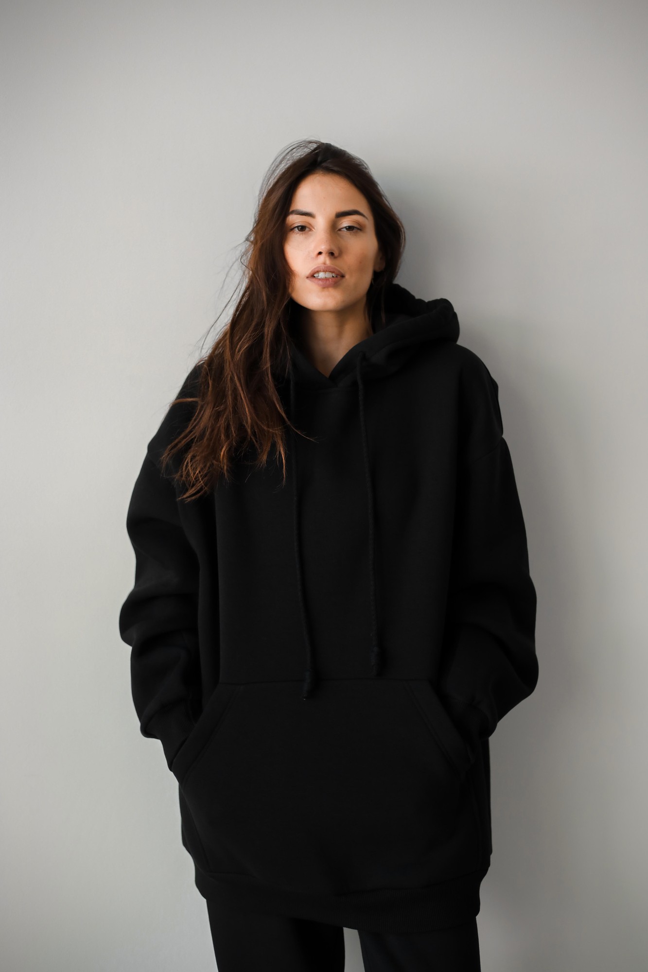oversize hoodie - black
