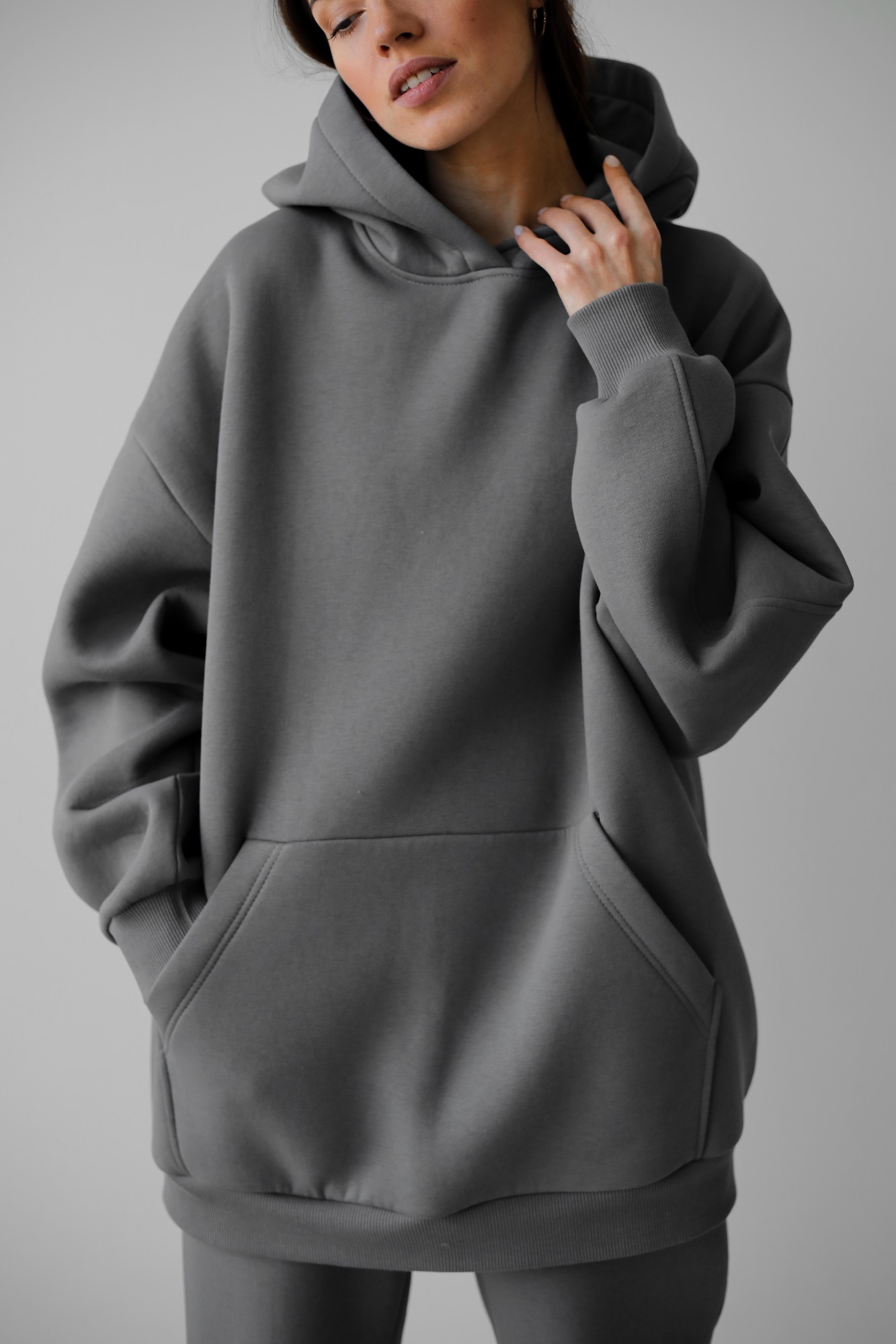 Oversize hoodie - grey - 24475 from STL KATIN with donate to u24